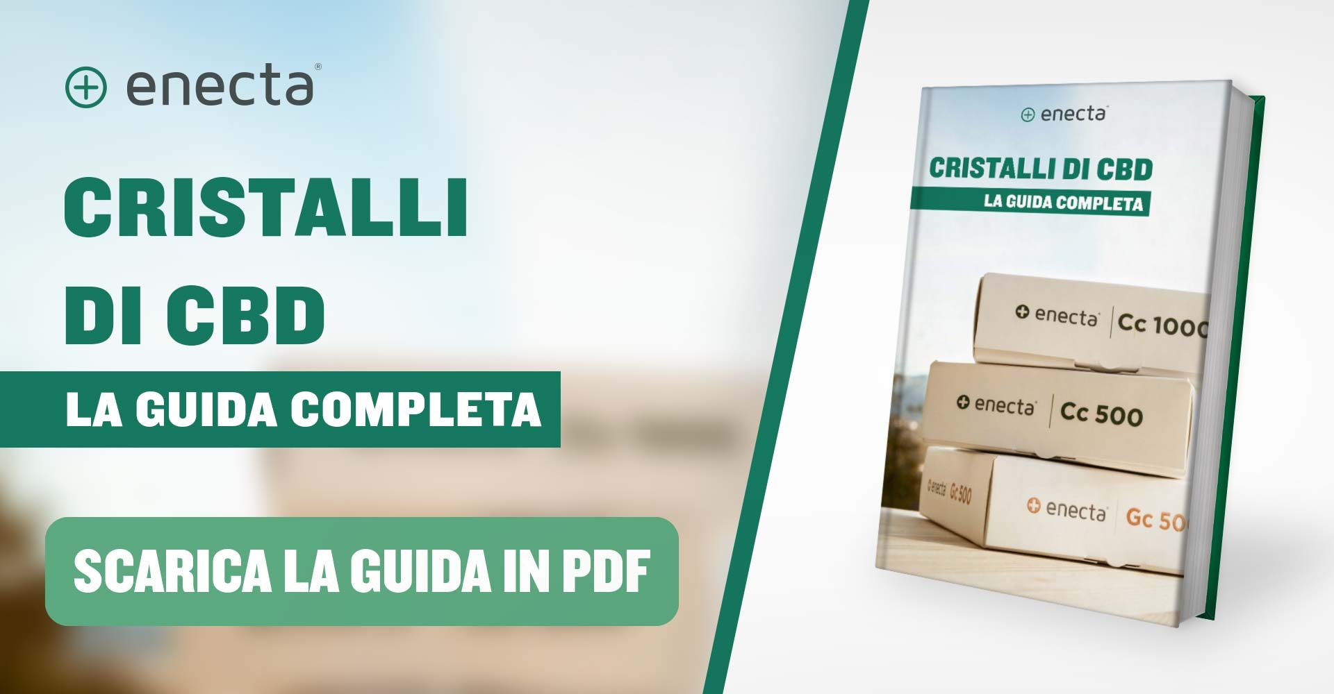 Scarica la guida completa ai cristalli di CBD Enecta.